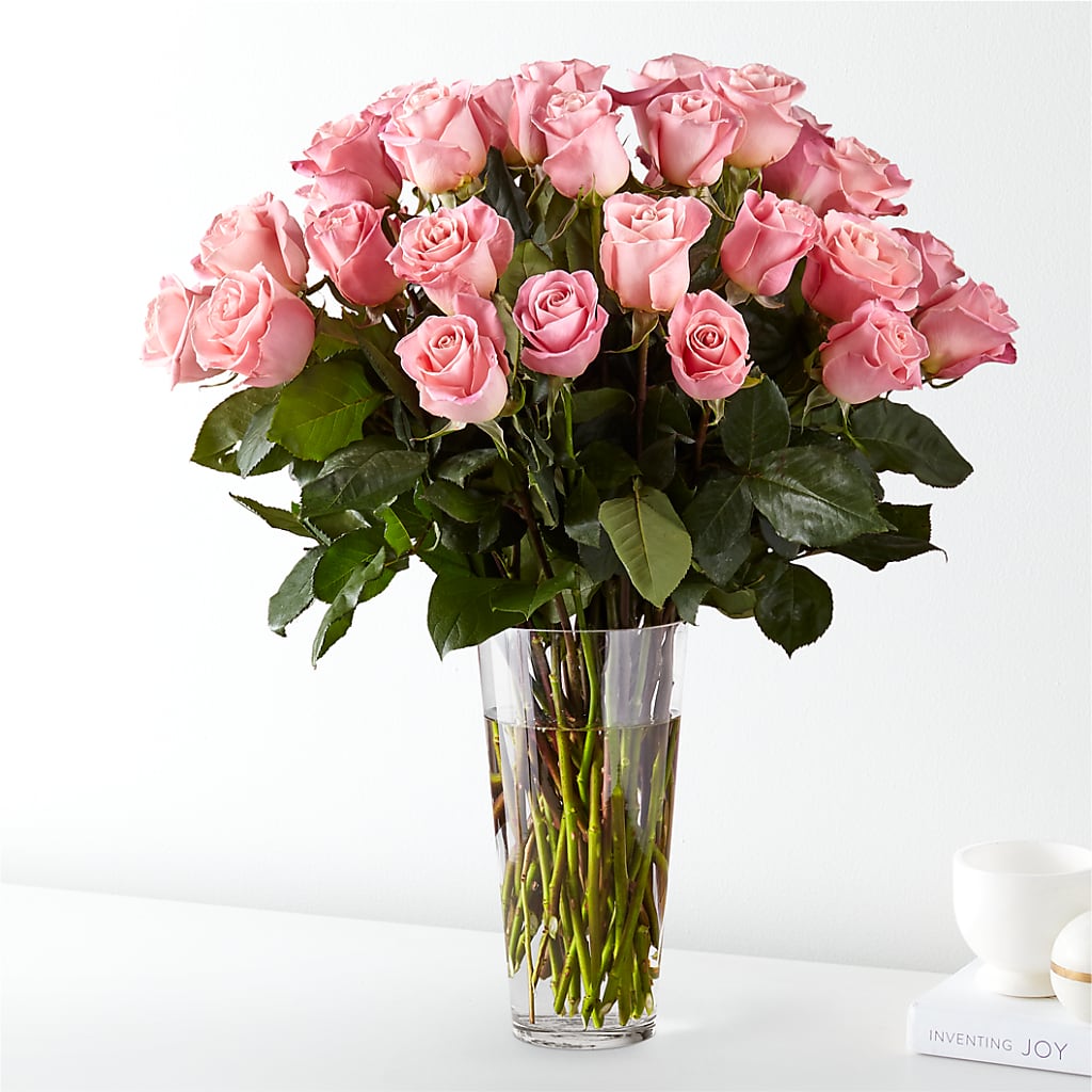 Long Stem Pink Rose Bouquet – GEORGE'S FLOWERS, Los Angeles CA