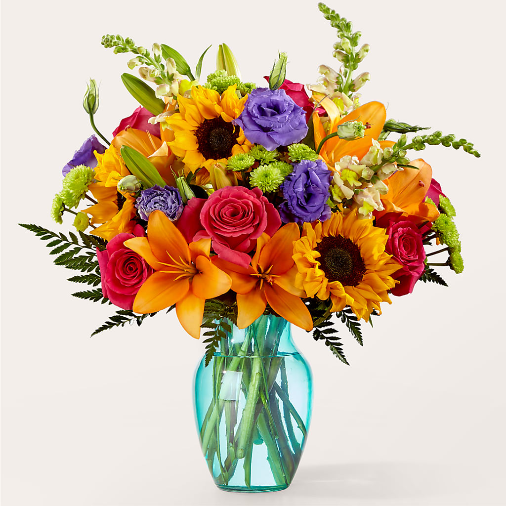 Double Rainbow Bouquet – GEORGE'S FLOWERS, Los Angeles CA