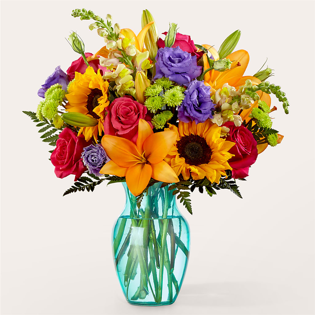 Double Rainbow Bouquet – GEORGE'S FLOWERS, Los Angeles CA