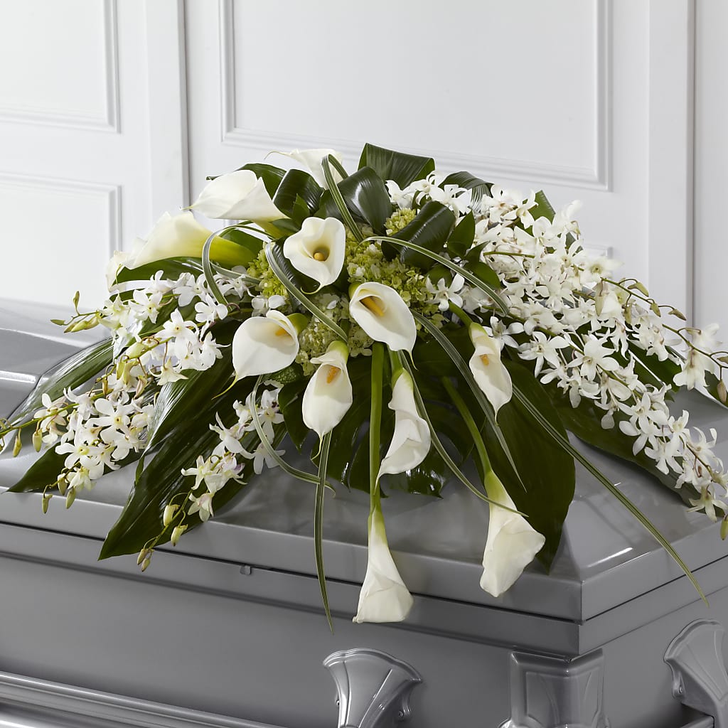 Angel Wings Casket Spray – GEORGE'S FLOWERS, Los Angeles CA