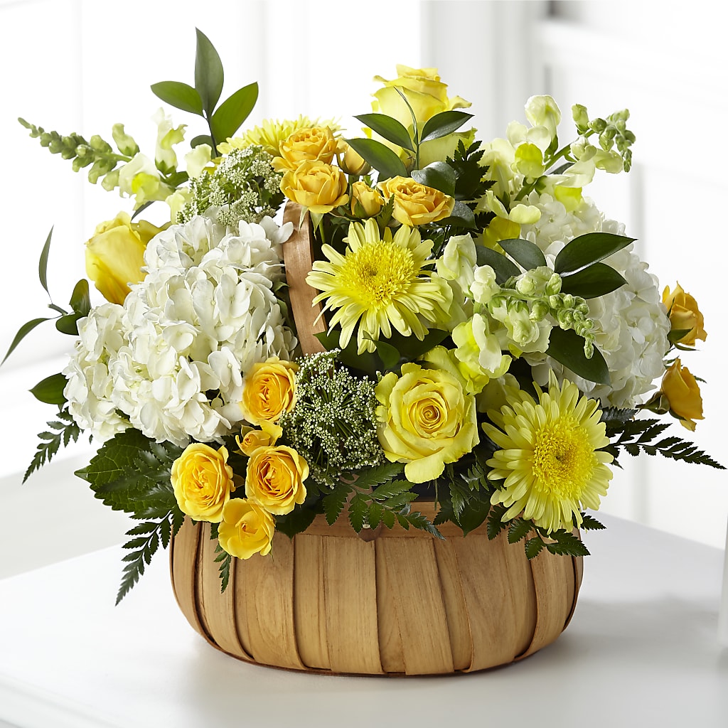 Rustic Remembrance Basket – GEORGE'S FLOWERS, Los Angeles CA