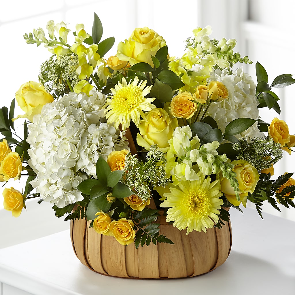 Rustic Remembrance Basket – GEORGE'S FLOWERS, Los Angeles CA