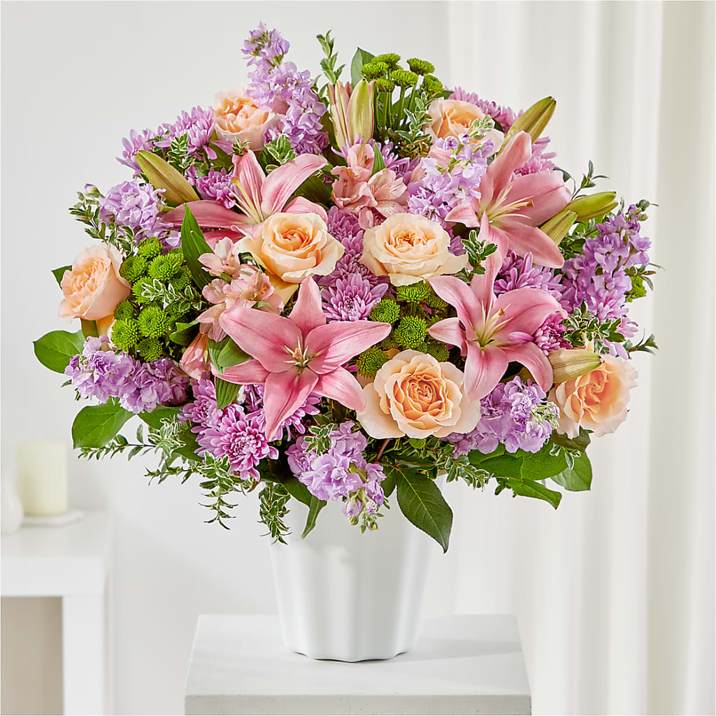 Supportive Embrace Tabletop Basket – GEORGE'S FLOWERS, Los Angeles CA