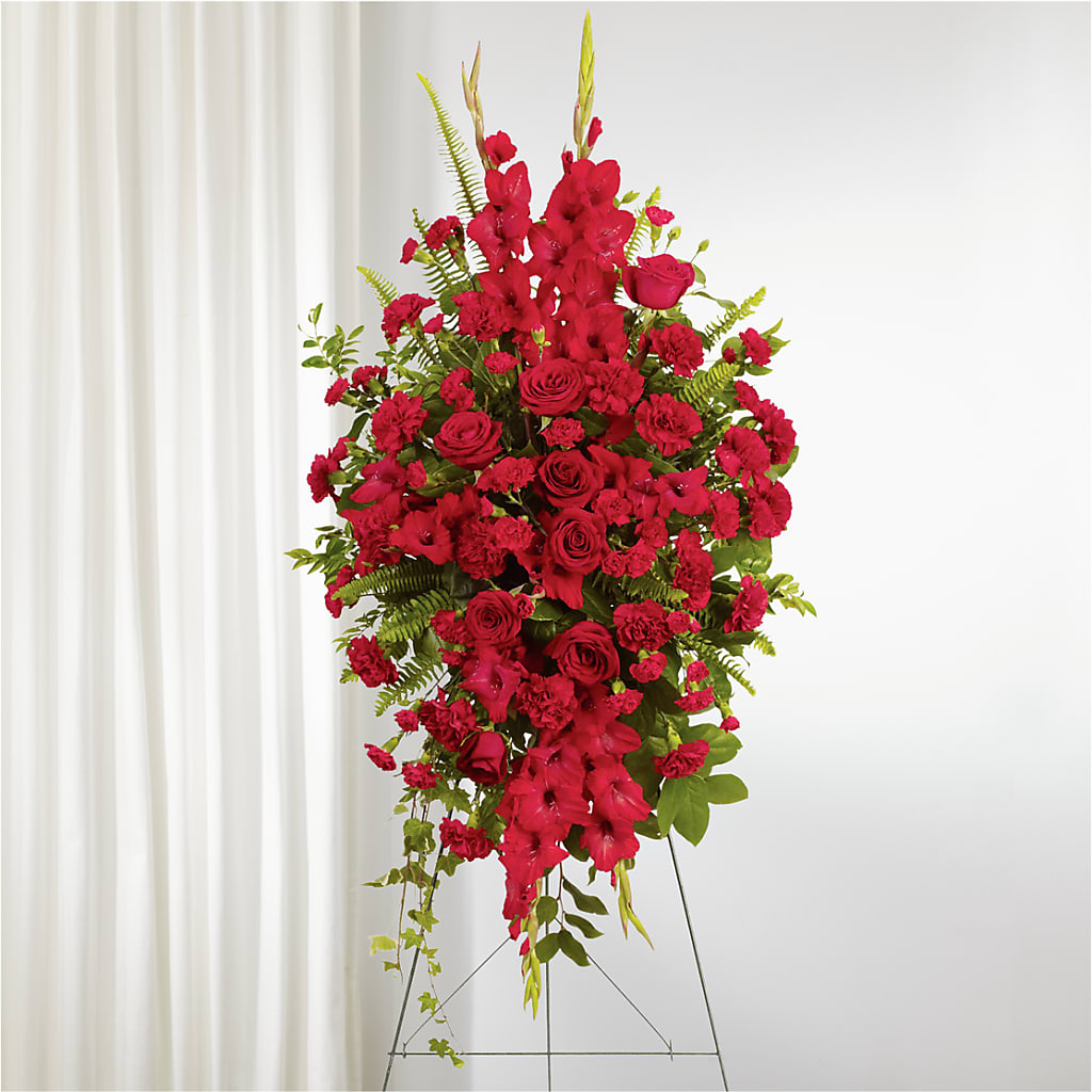 From the Heart Standing Spray – GEORGE'S FLOWERS, Los Angeles CA