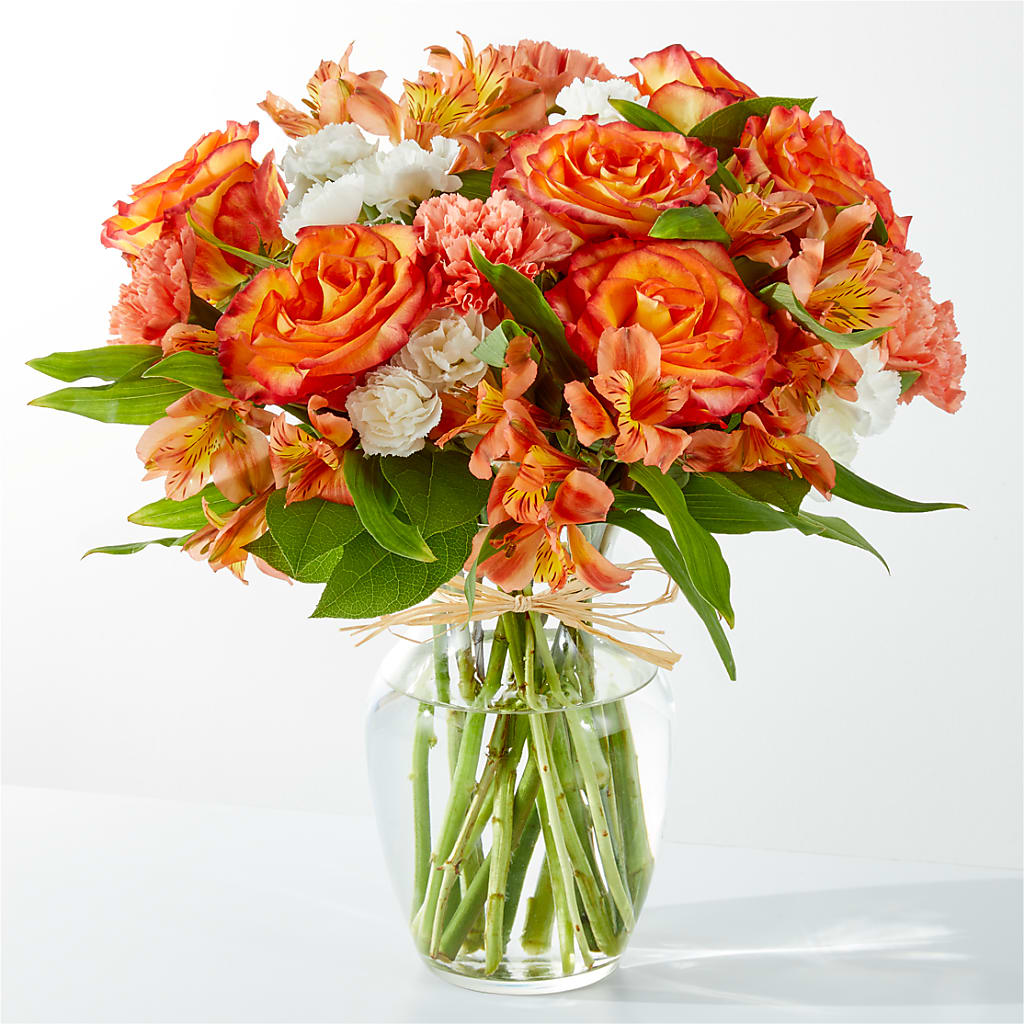 Apricot Glow Bouquet – GEORGE'S FLOWERS, Los Angeles CA