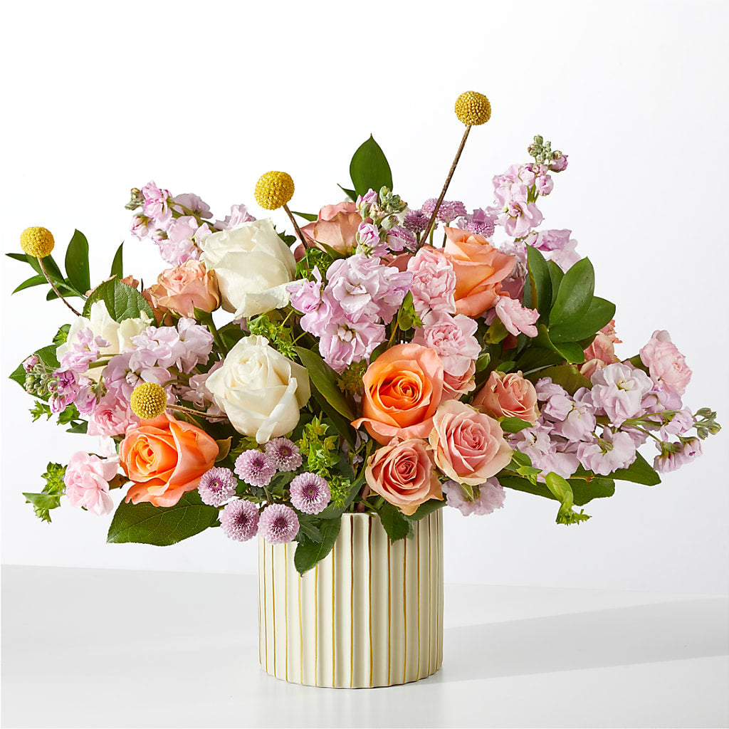 French Market Bouquet with Ivory Vase – GEORGE'S FLOWERS, Los Angeles CA