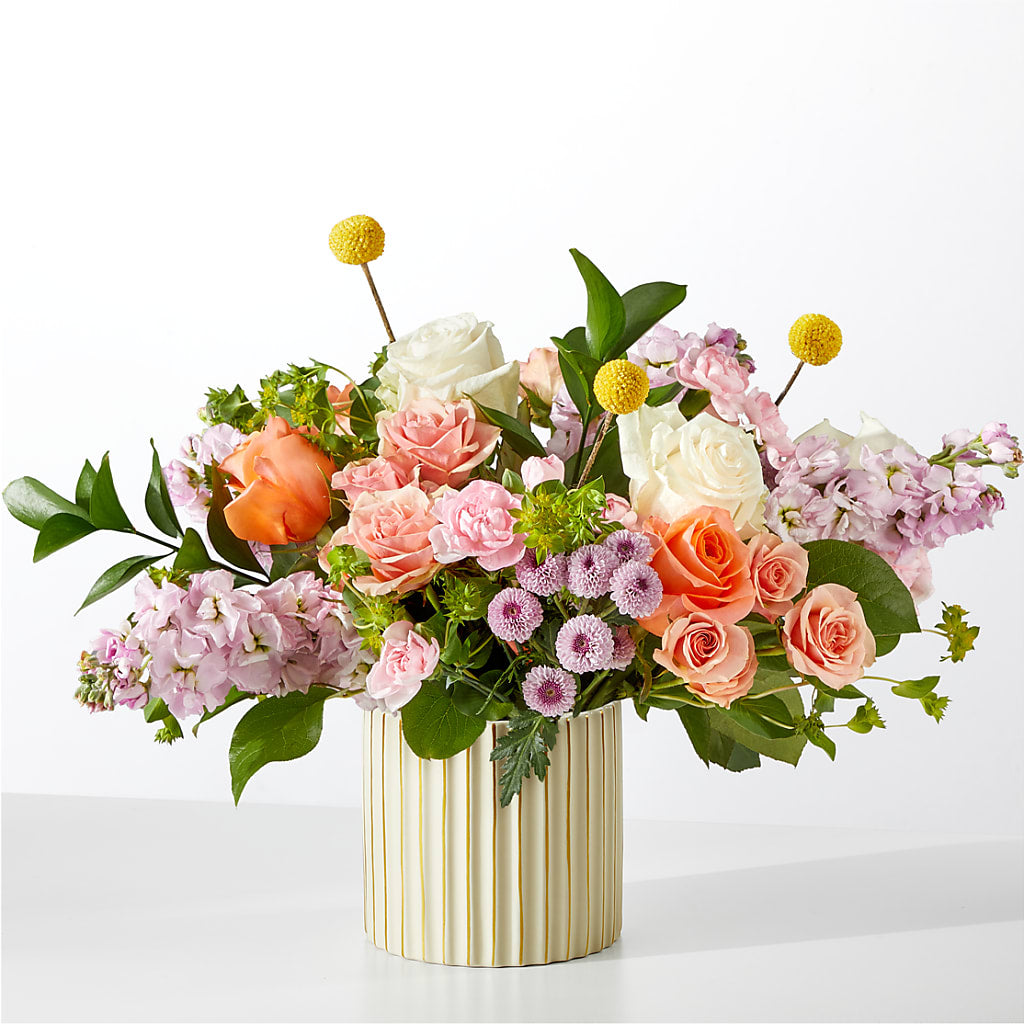 French Market Bouquet with Ivory Vase – GEORGE'S FLOWERS, Los Angeles CA