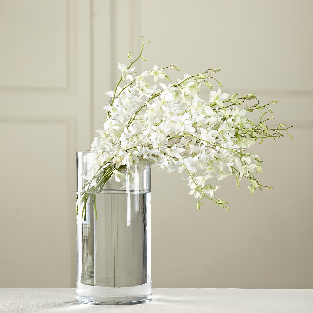 White Dendrobium Bouquet – GEORGE'S FLOWERS, Los Angeles CA