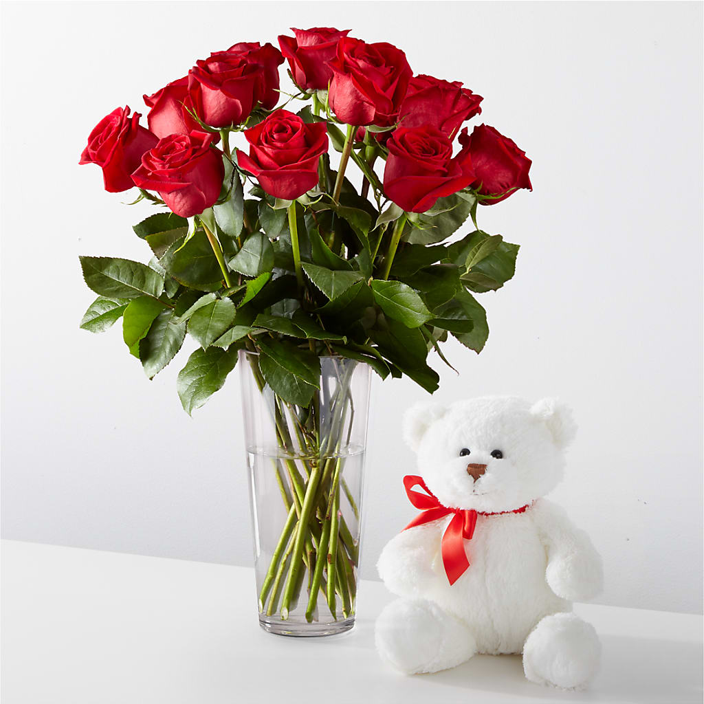 Romantic Long Stem Red Rose Bouquet Bundles – GEORGE'S FLOWERS, Los Angeles CA