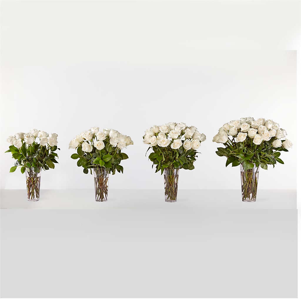 Long Stem White Rose Bouquet – GEORGE'S FLOWERS, Los Angeles CA