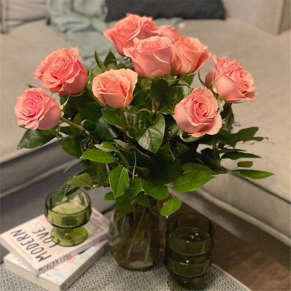Long Stem Pink Rose Bouquet – GEORGE'S FLOWERS, Los Angeles CA