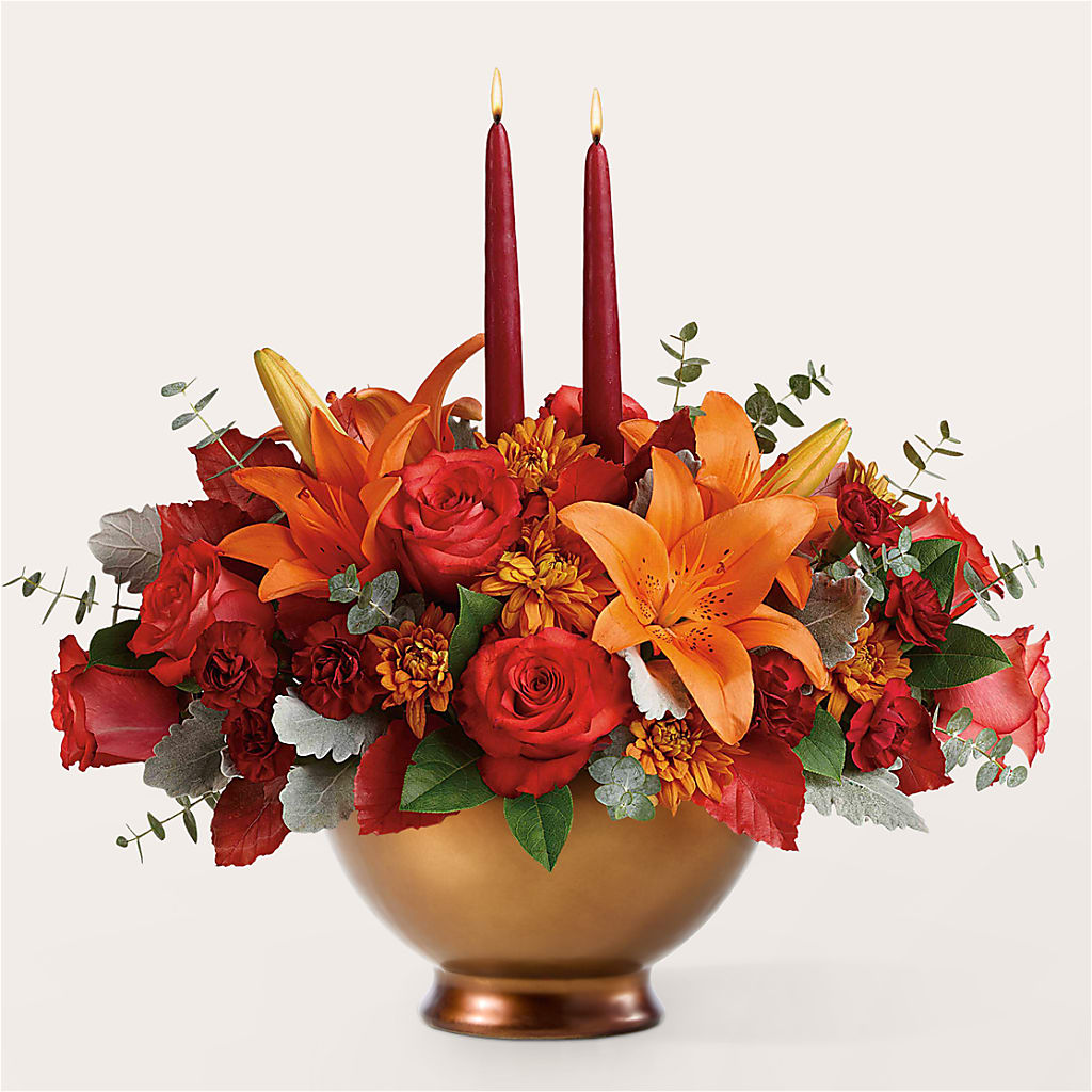 Fruits of Fall Centerpiece – GEORGE'S FLOWERS, Los Angeles CA