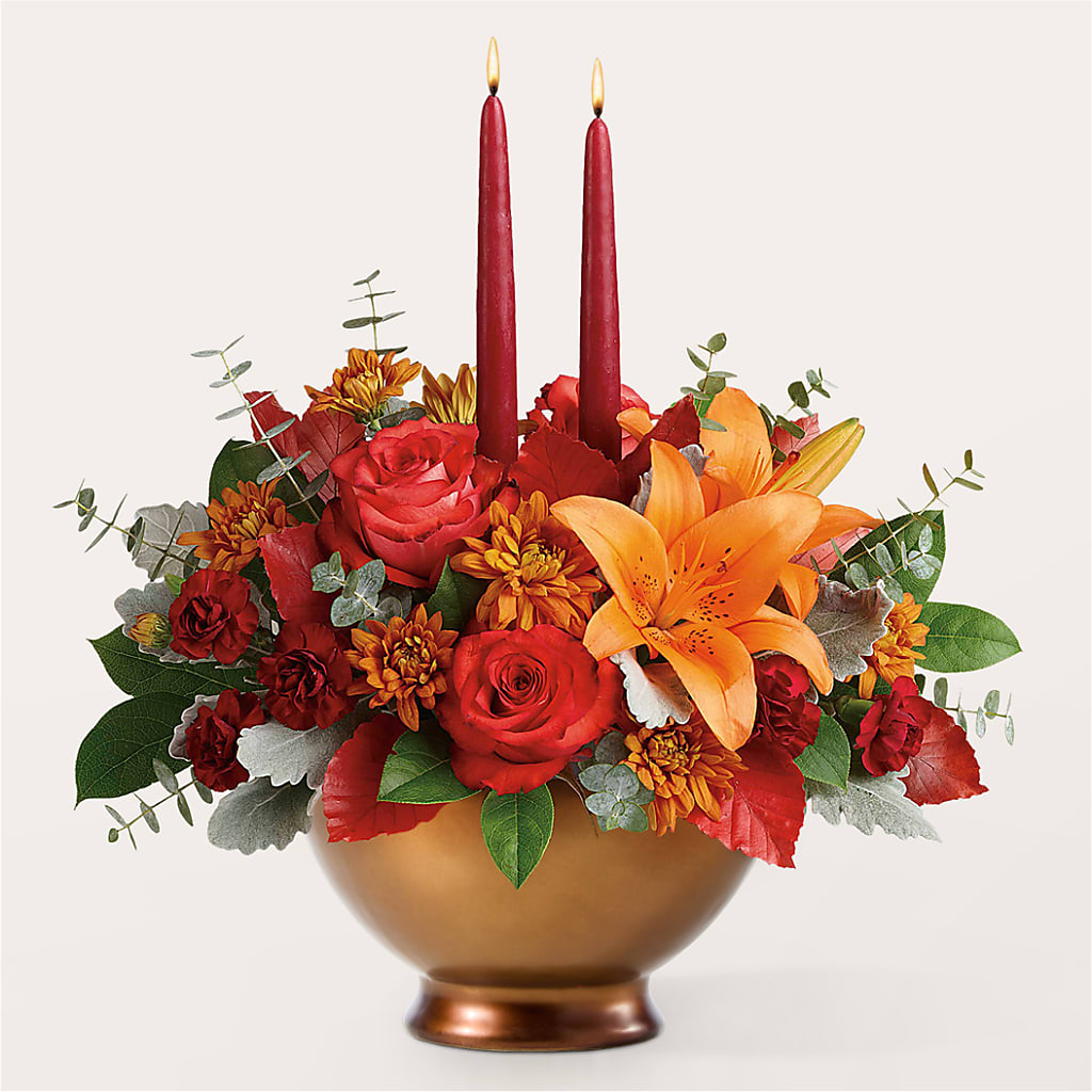 Fruits of Fall Centerpiece – GEORGE'S FLOWERS, Los Angeles CA