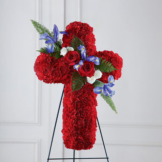 Faithful Hero Floral Cross – GEORGE'S FLOWERS, Los Angeles CA