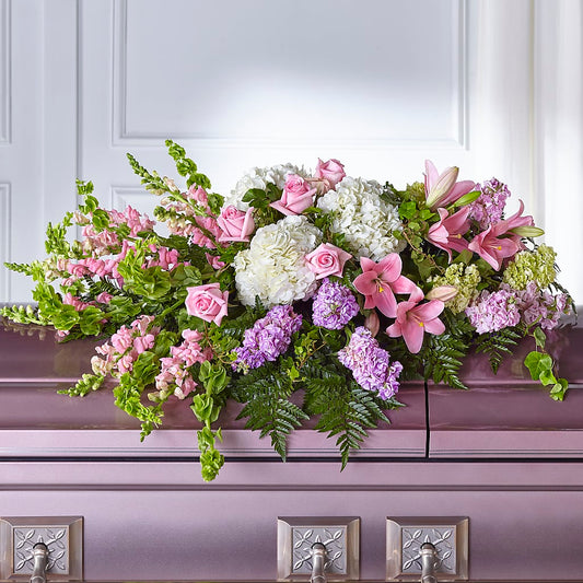 Life's Gratitude Casket Spray – GEORGE'S FLOWERS, Los Angeles CA