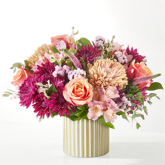 Berry Cobbler Bouquet with Ivory Vase – GEORGE'S FLOWERS, Los Angeles CA