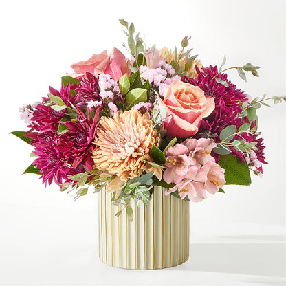 Berry Cobbler Bouquet with Ivory Vase – GEORGE'S FLOWERS, Los Angeles CA