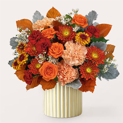Merlot Bouquet with Ivory Vase – GEORGE'S FLOWERS, Los Angeles CA