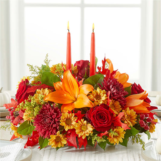 Autumn's Embrace Centerpiece – GEORGE'S FLOWERS, Los Angeles CA