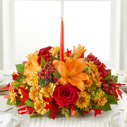 Autumn's Embrace Centerpiece – GEORGE'S FLOWERS, Los Angeles CA