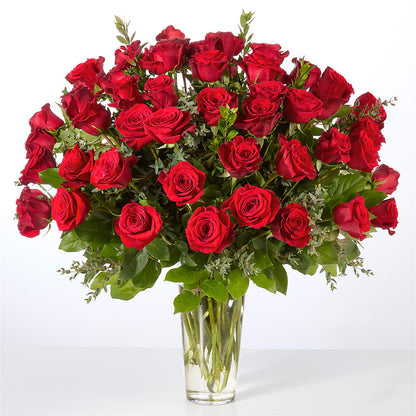 Forever Yours Fifty Stem Red Rose Bouquet – GEORGE'S FLOWERS, Los Angeles CA